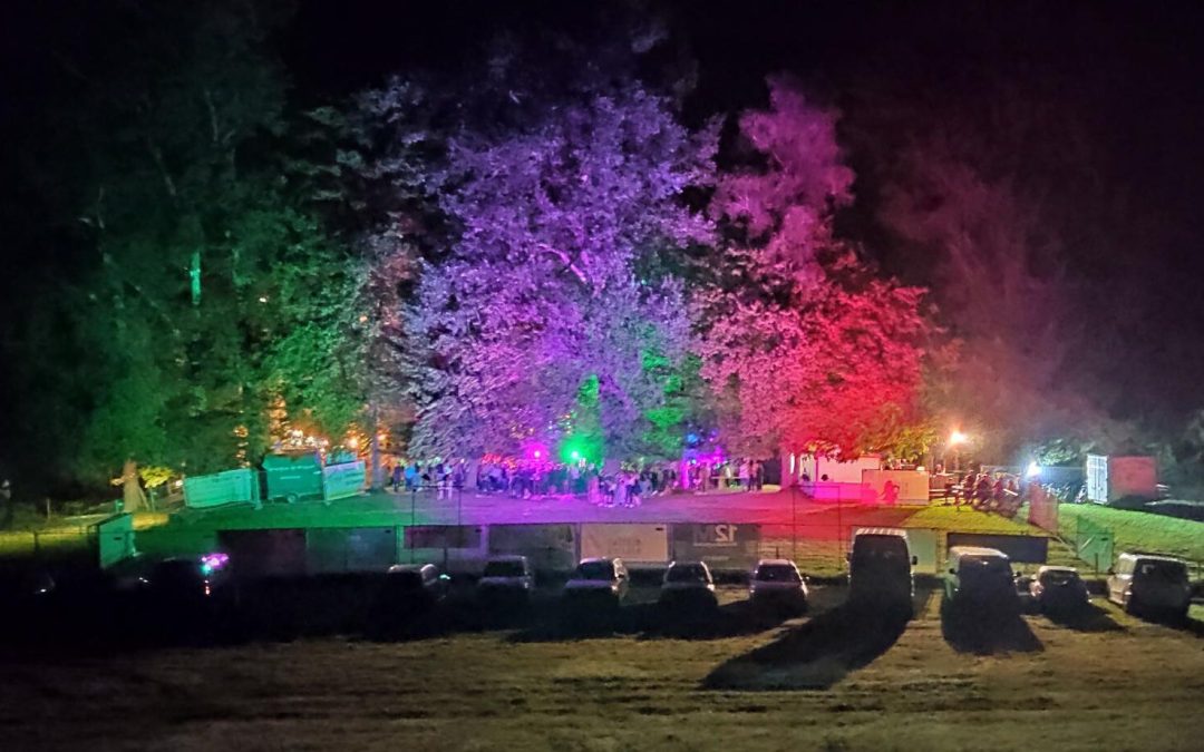 Warmer Regen in lauer Sommernacht Woodparty im Buchenwald von Munzing